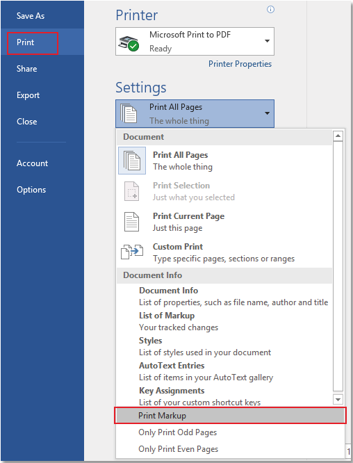 print preview in word for mac